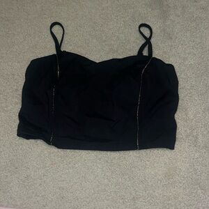 Black workout bra/crop top